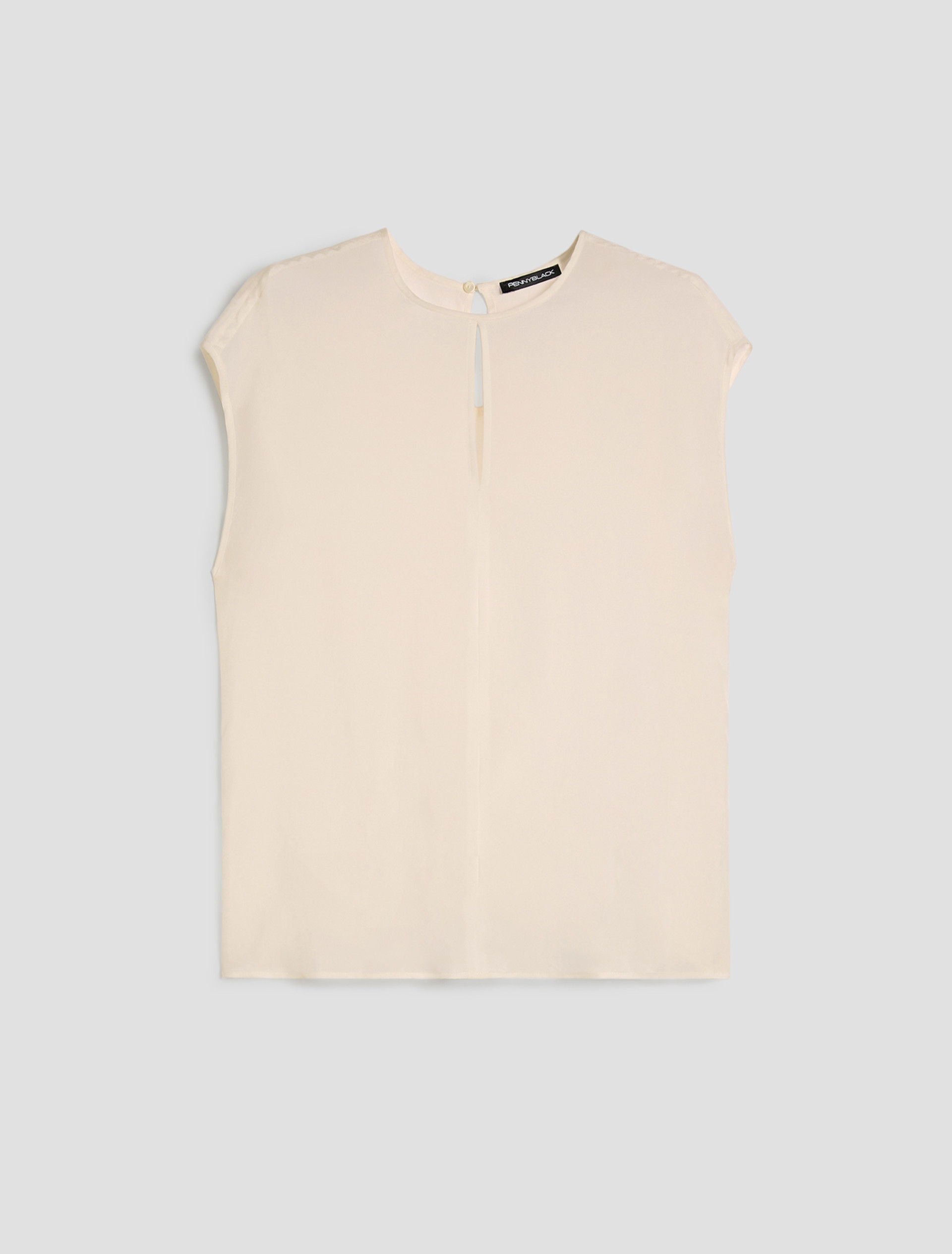 Flowing fabric blouse - WHITE - pennyblack