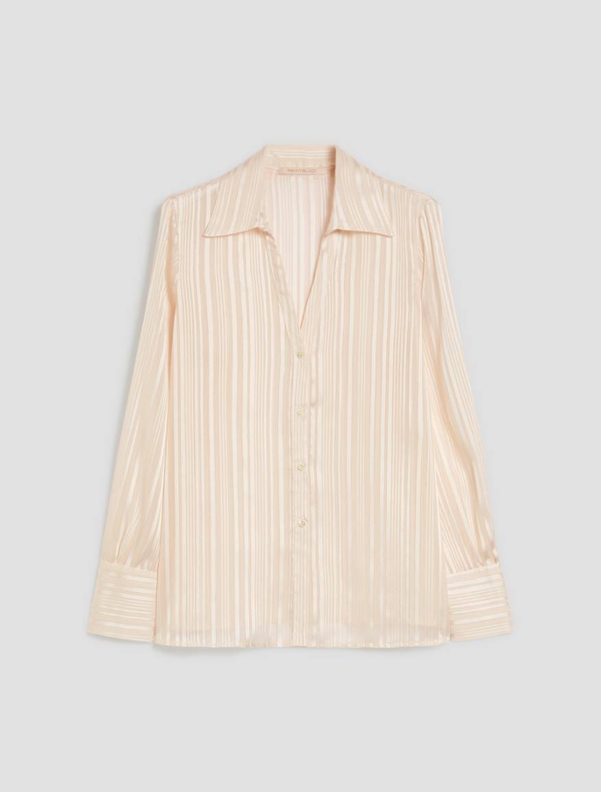 Stripe-textured shirt - WHITE - Pennyblack - 2
