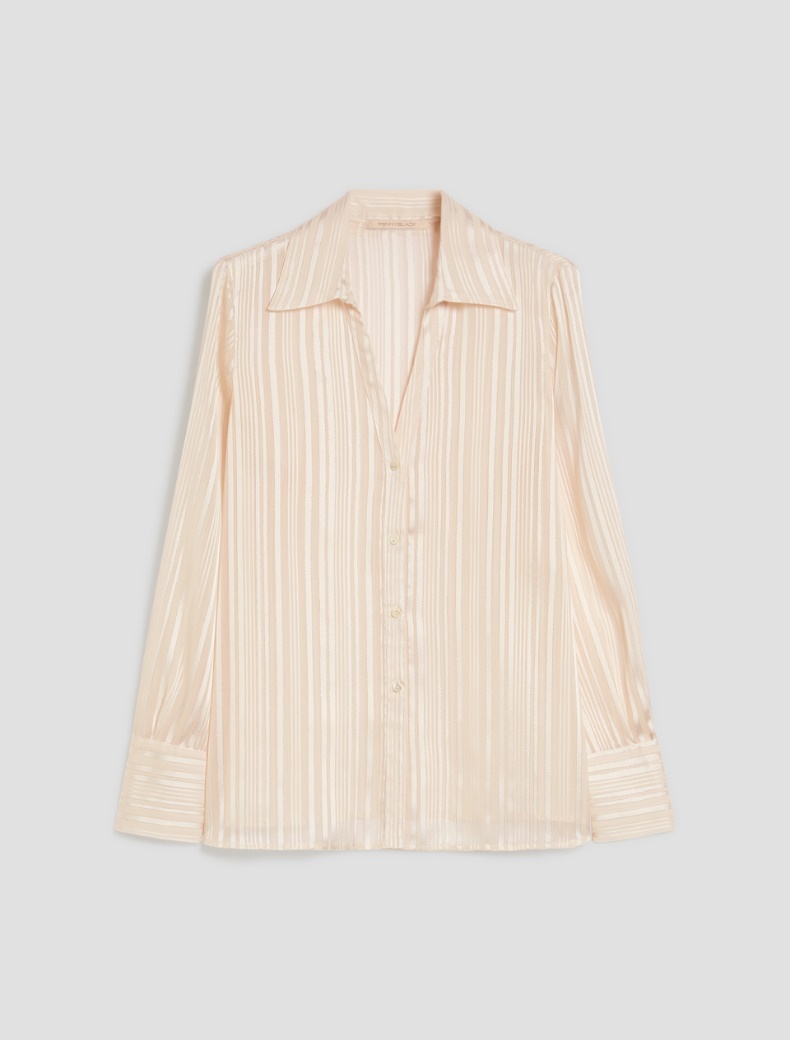 Stripe-textured shirt - WHITE - pennyblack