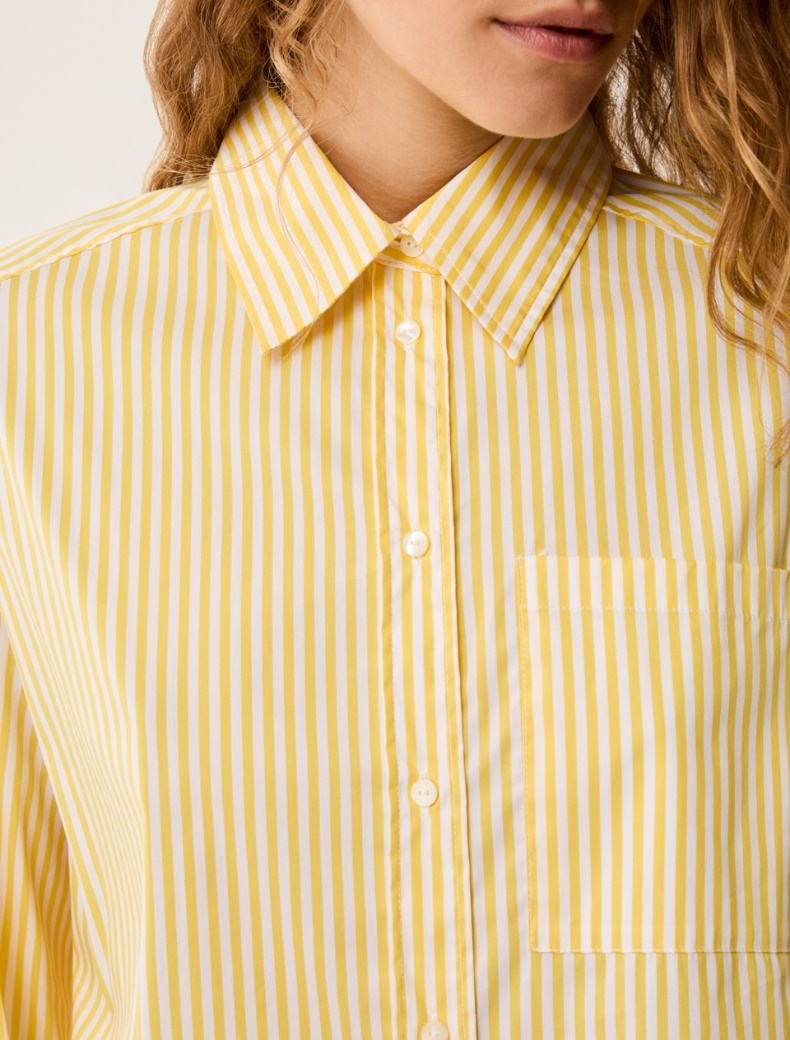 Oversized poplin shirt - YELLOW - pennyblack