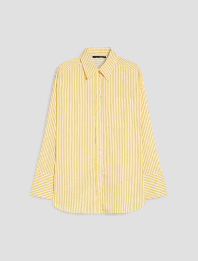 Oversized poplin shirt - YELLOW - pennyblack