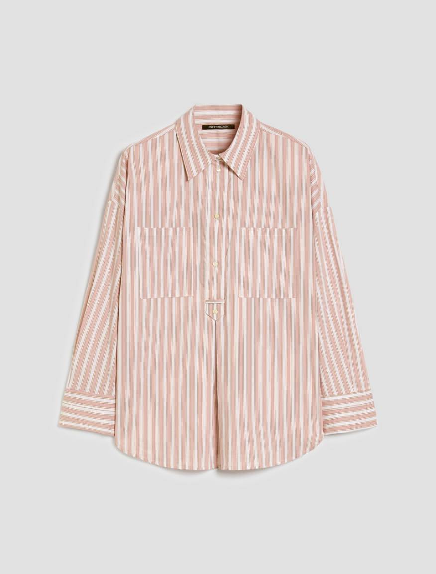 Loose-fitting poplin shirt - MAUVE - Pennyblack - 2