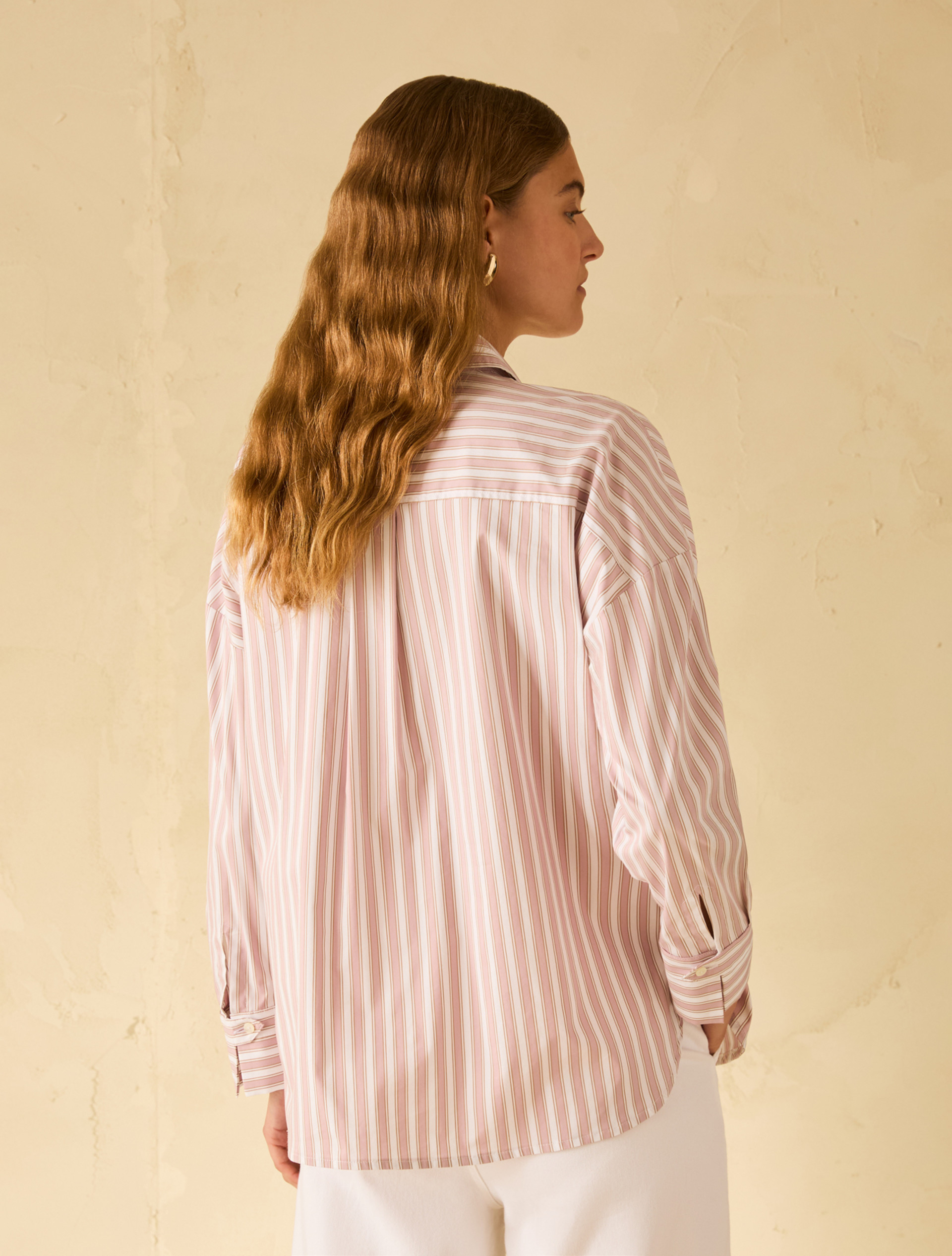 Loose-fitting poplin shirt - MAUVE - pennyblack