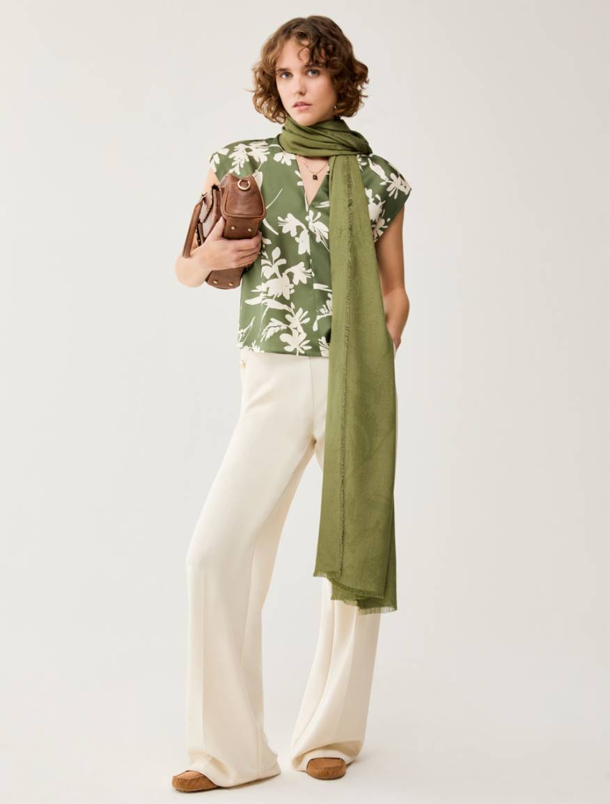Silk twill blouse - GREEN - Pennyblack - 5