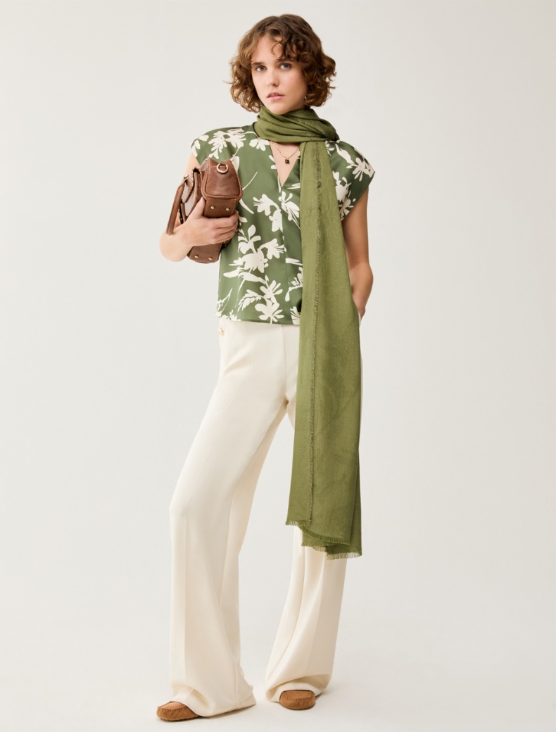 Silk twill blouse - GREEN - pennyblack