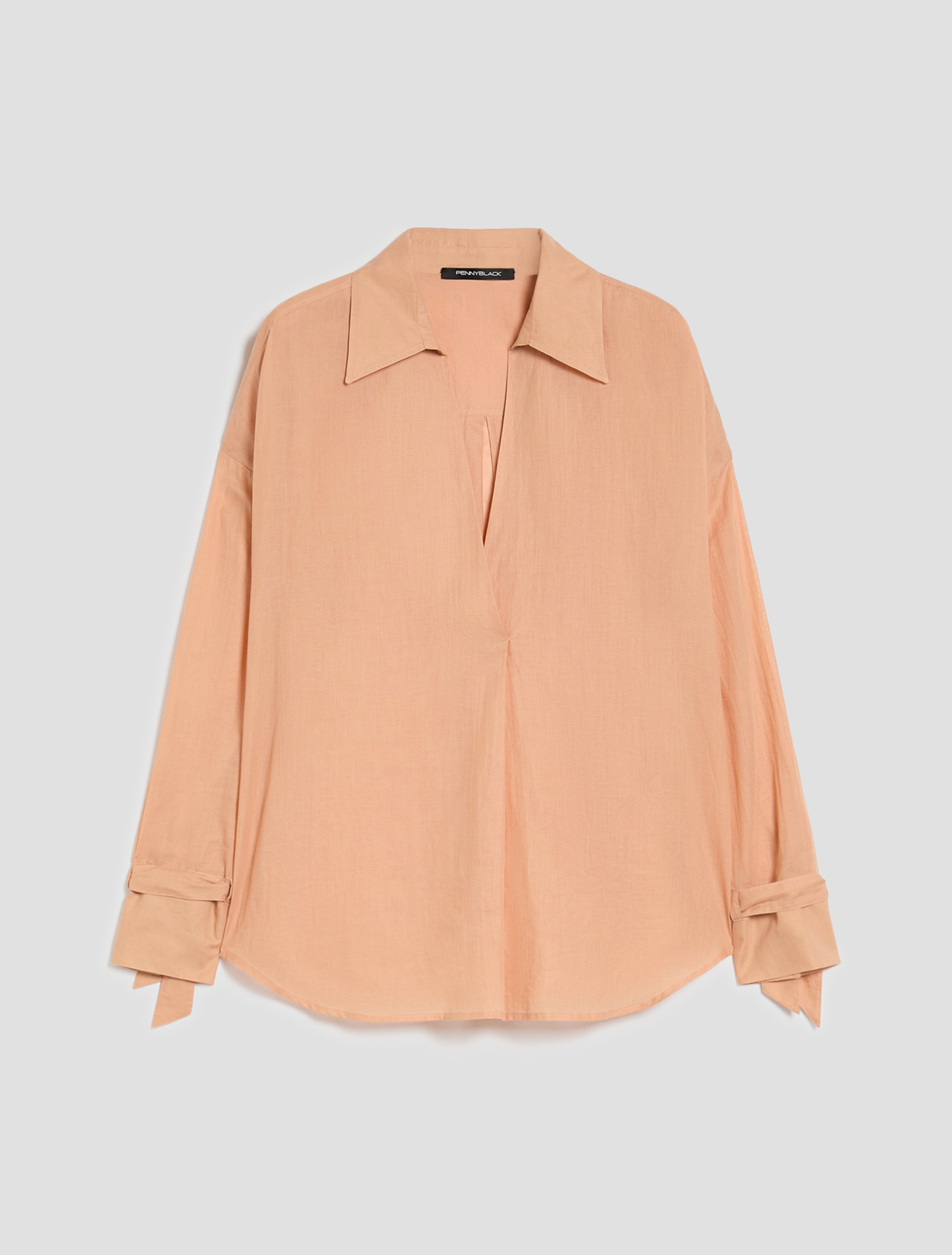Cotton voile blouse - PEACH - pennyblack