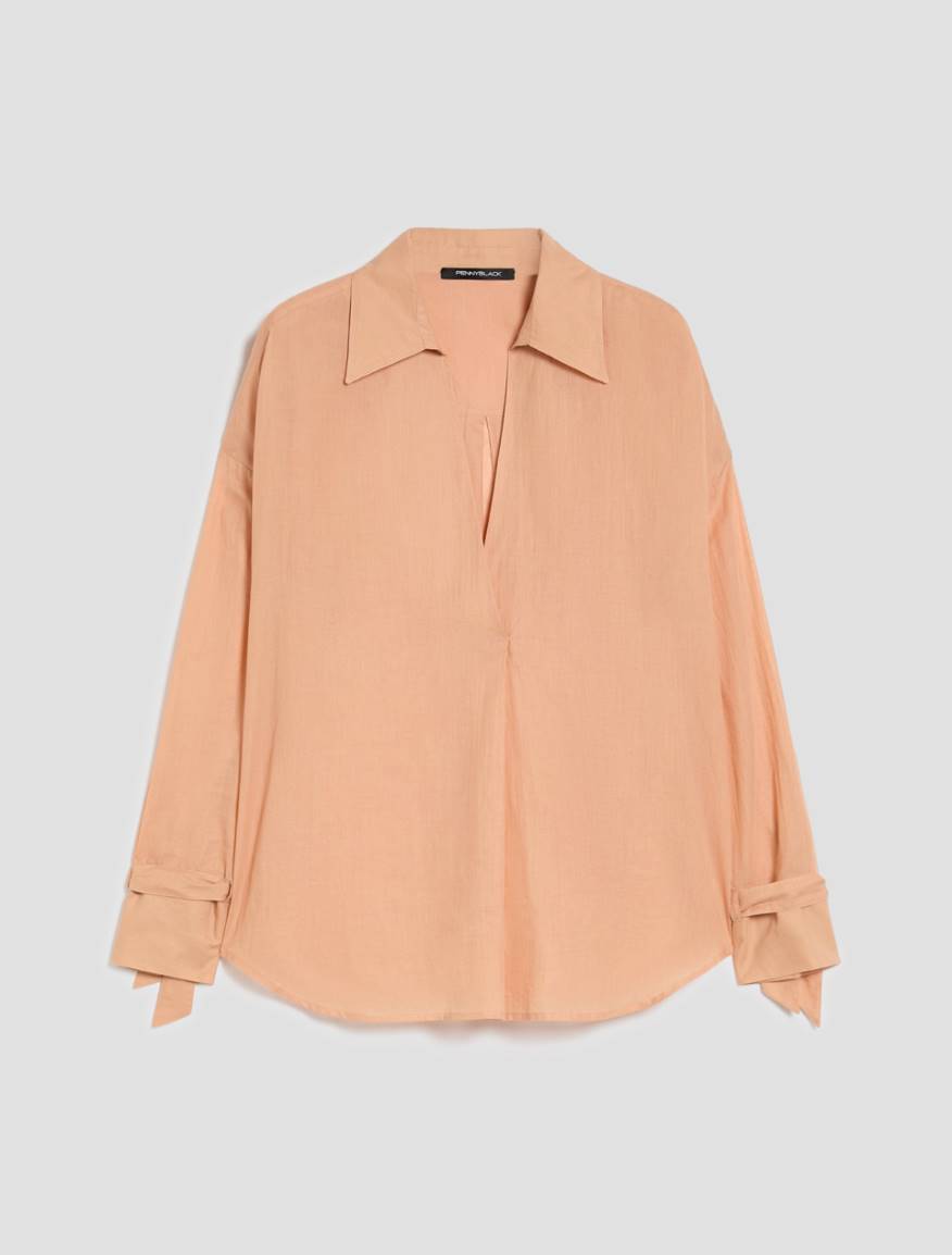 Cotton voile blouse - PEACH - Pennyblack - 2