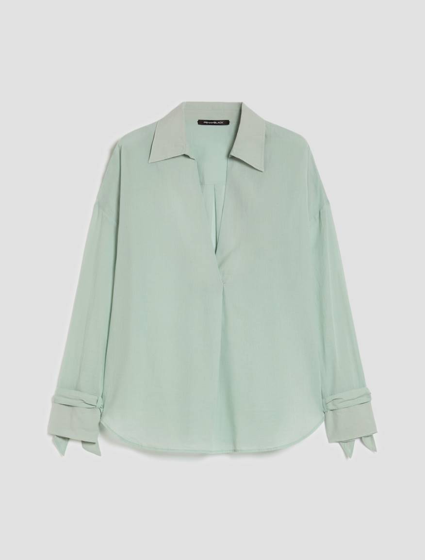 Cotton voile blouse - WATER GREEN - Pennyblack - 2