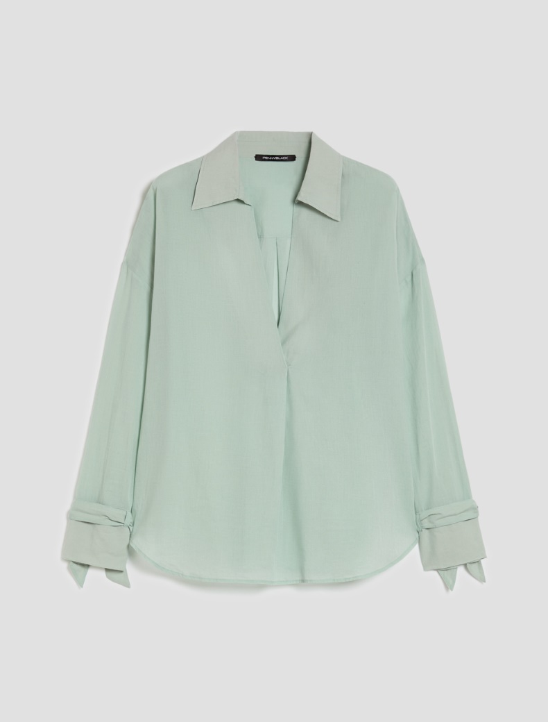 Cotton voile blouse - WATER GREEN - pennyblack