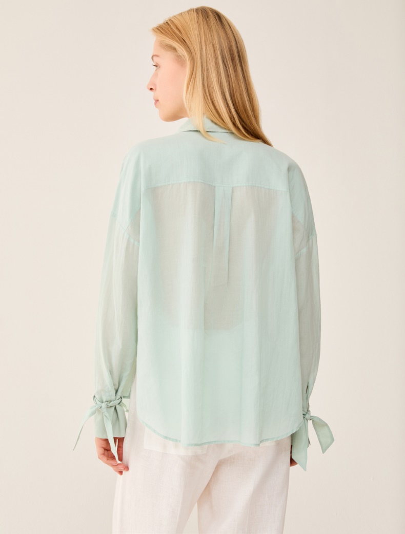 Cotton voile blouse - WATER GREEN - pennyblack