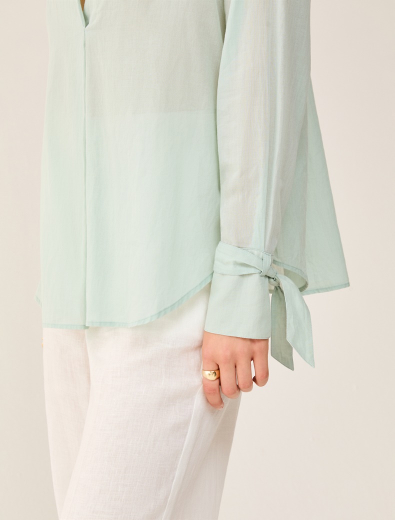 Cotton voile blouse - WATER GREEN - pennyblack