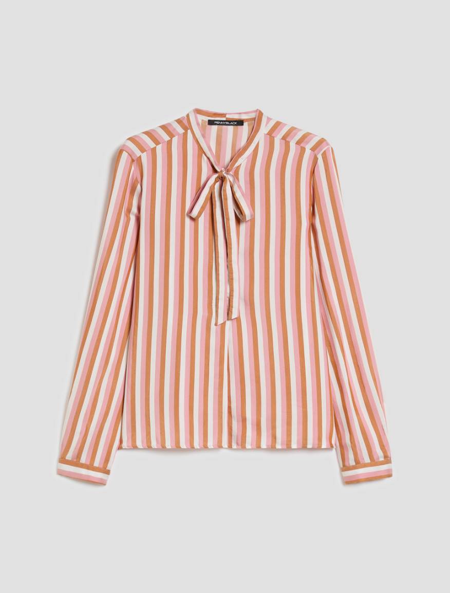 Flowing twill shirt - PINK - Pennyblack - 2