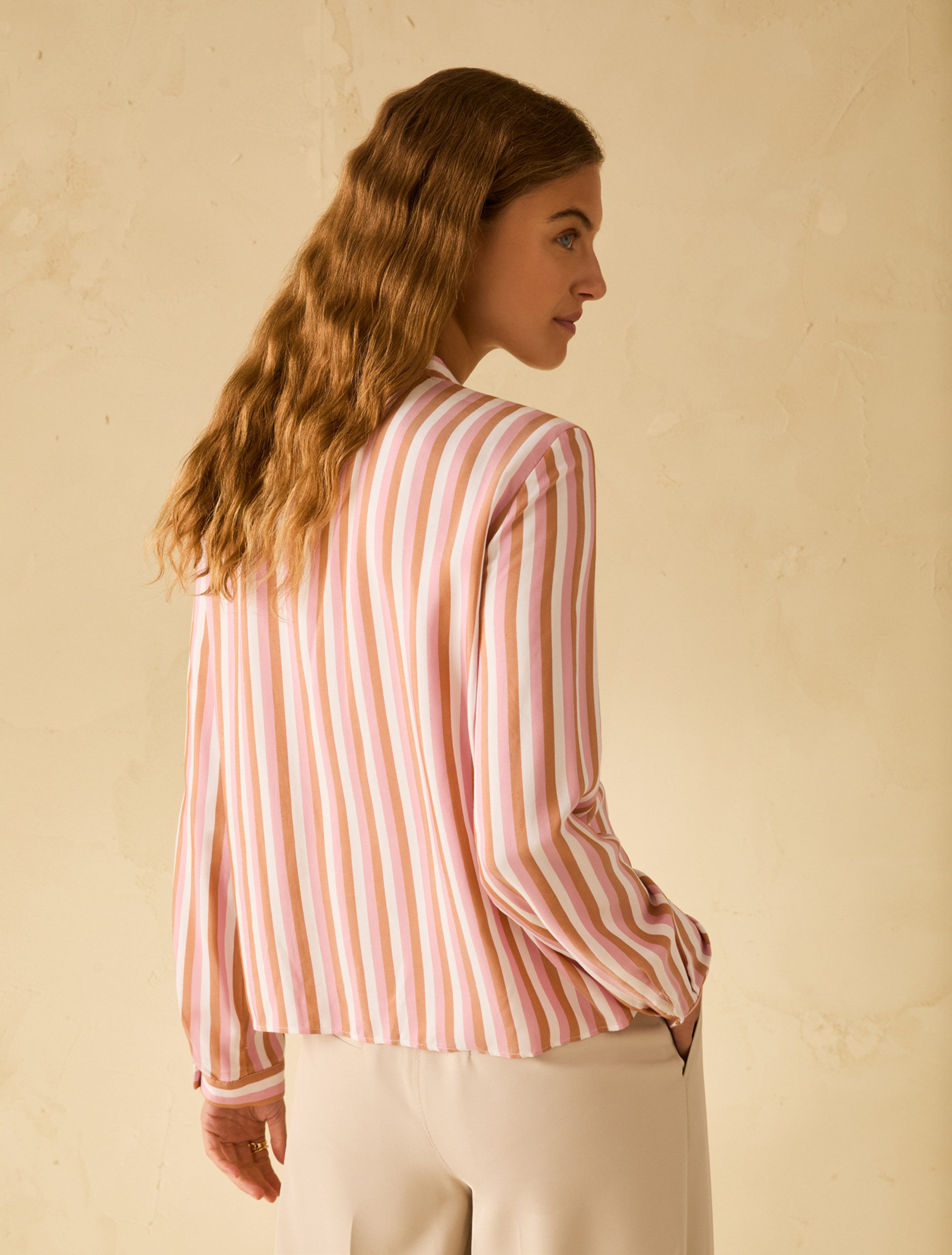 Flowing twill shirt - PINK - pennyblack