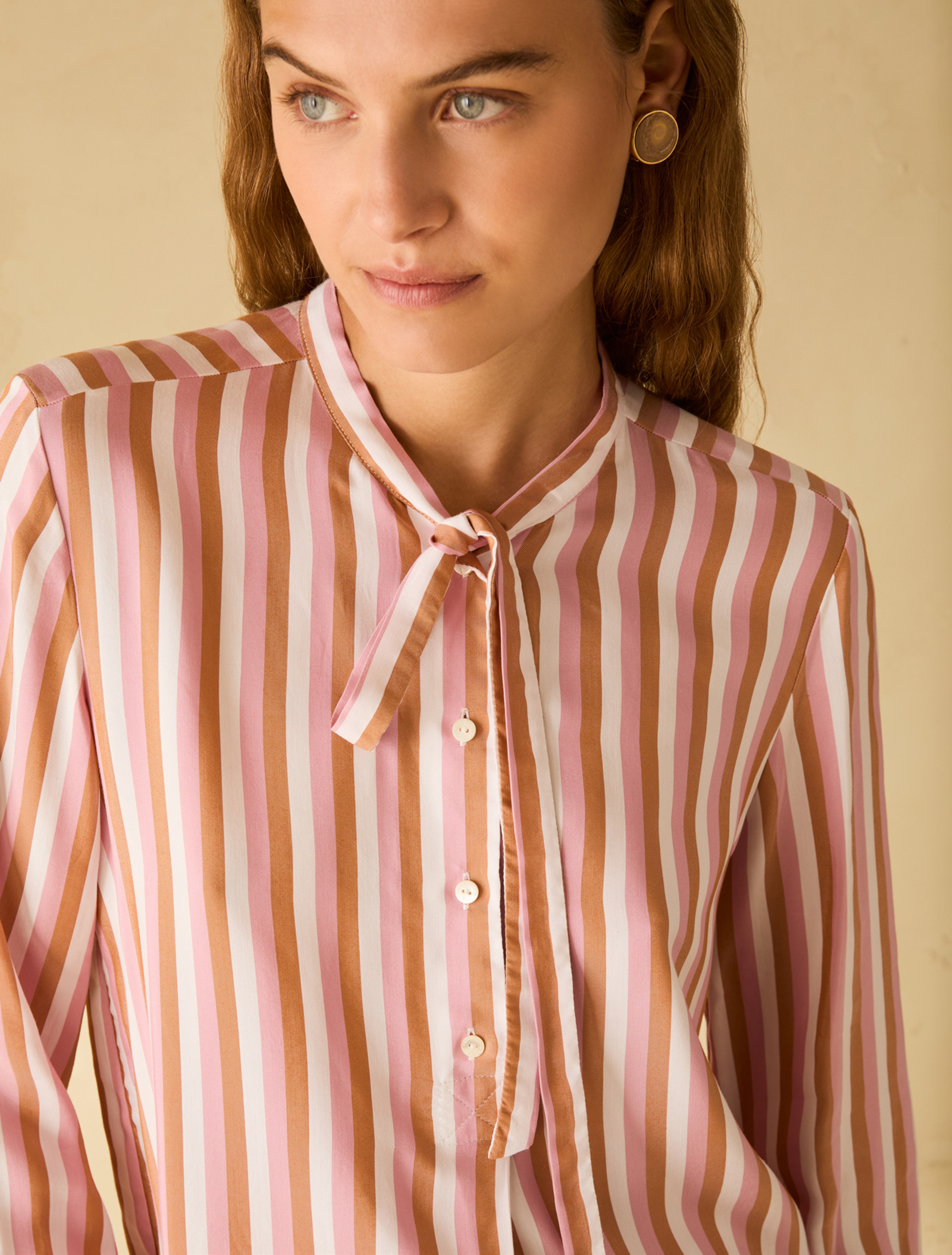 Flowing twill shirt - PINK - pennyblack