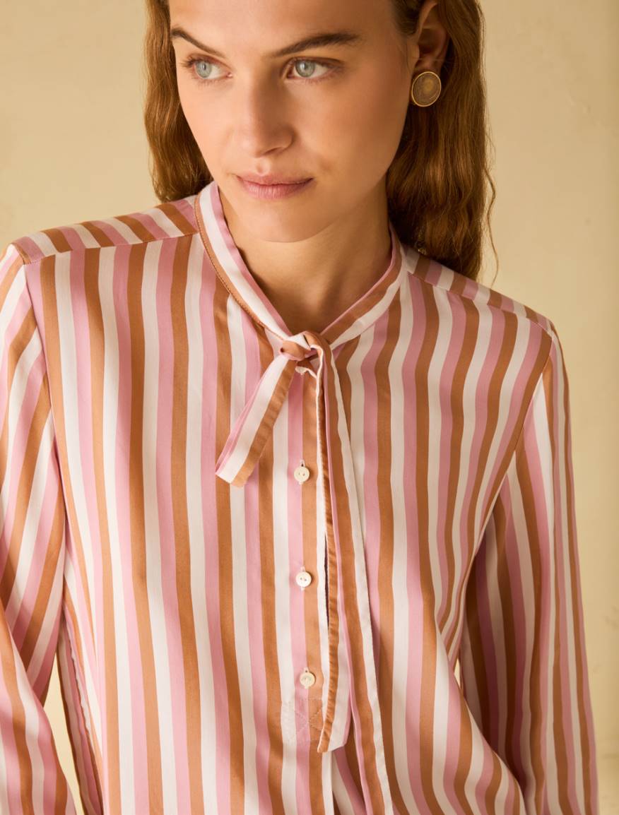 Flowing twill shirt - PINK - Pennyblack - 4