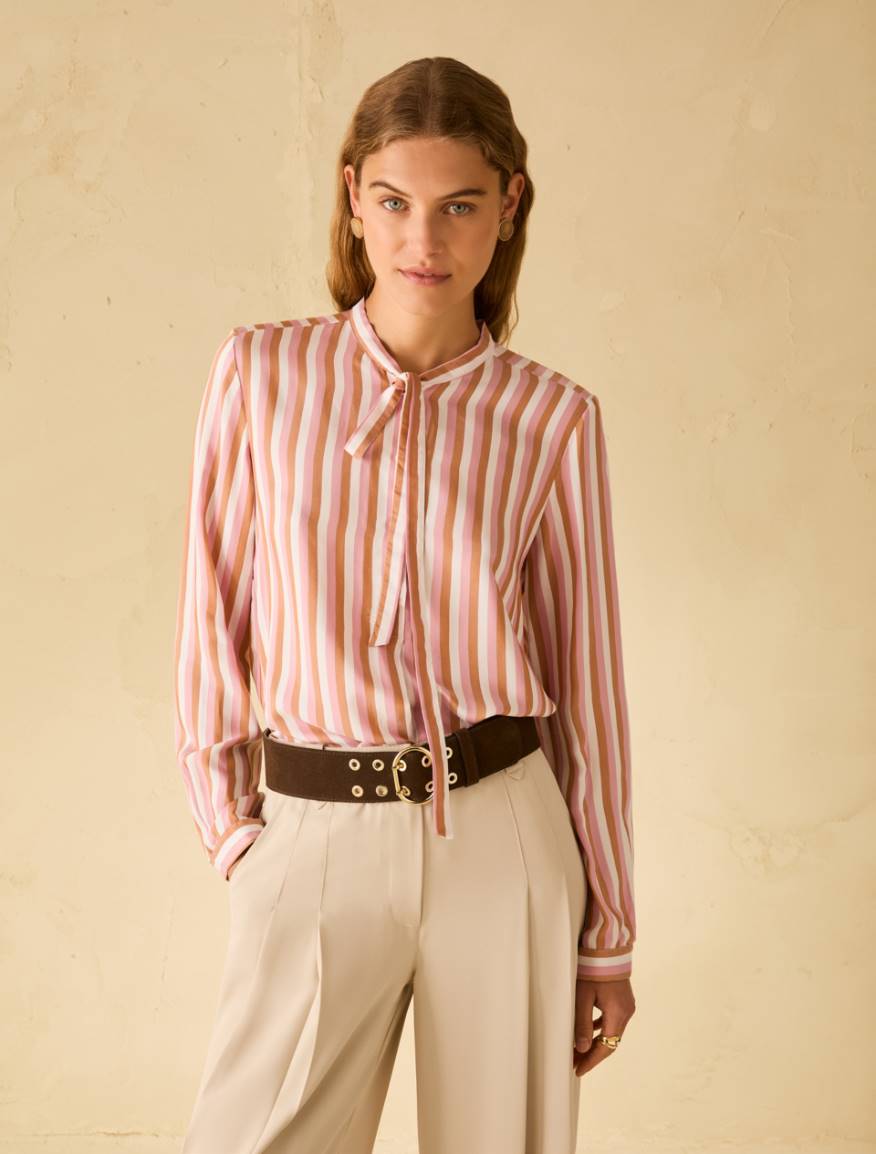 Flowing twill shirt - PINK - Pennyblack