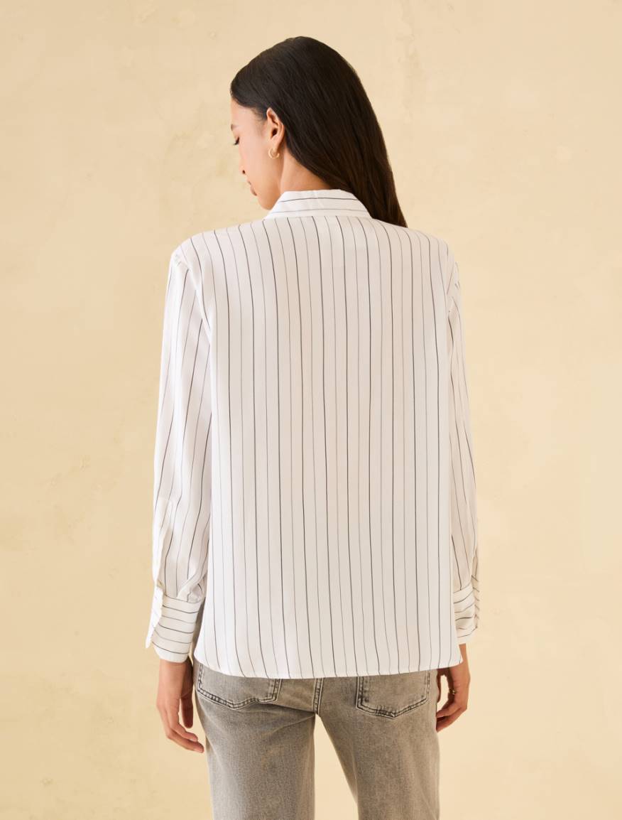 Fluid twill shirt - WHITE - Pennyblack - 3