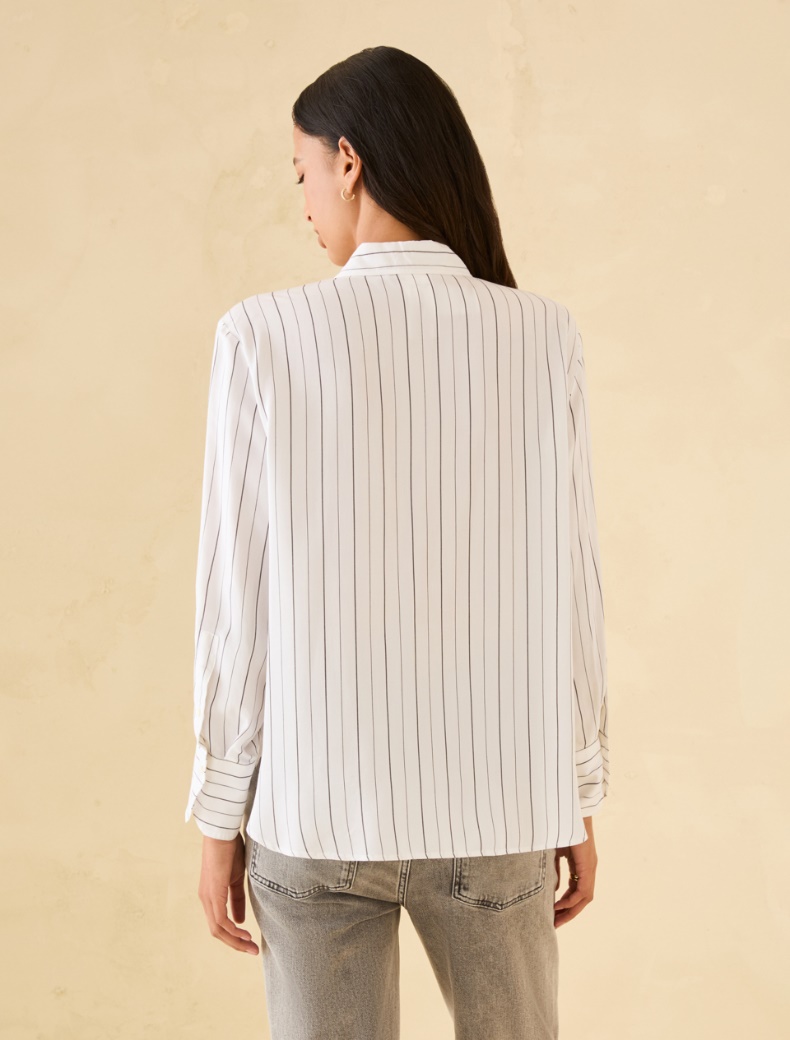 Fluid twill shirt - WHITE - pennyblack