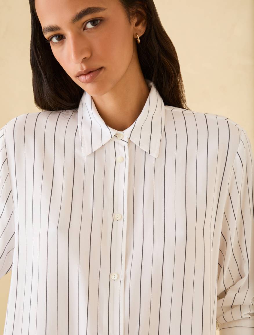 Fluid twill shirt - WHITE - Pennyblack - 4