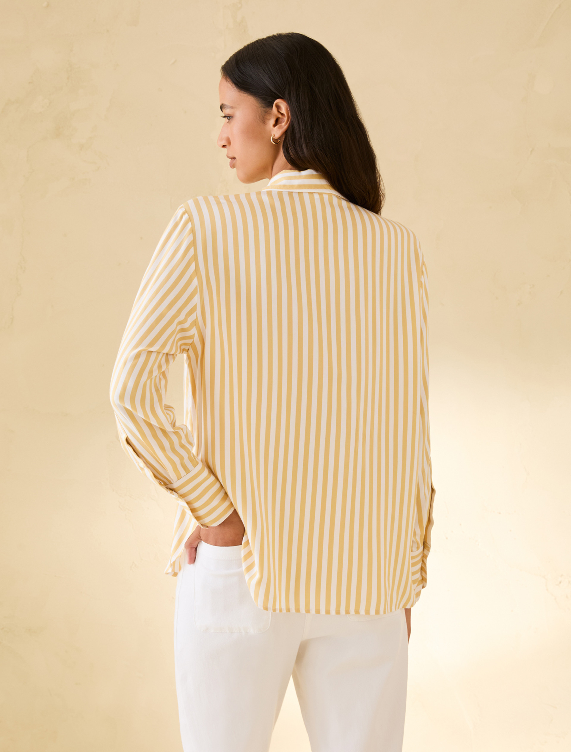 Fluid twill shirt - YELLOW - pennyblack