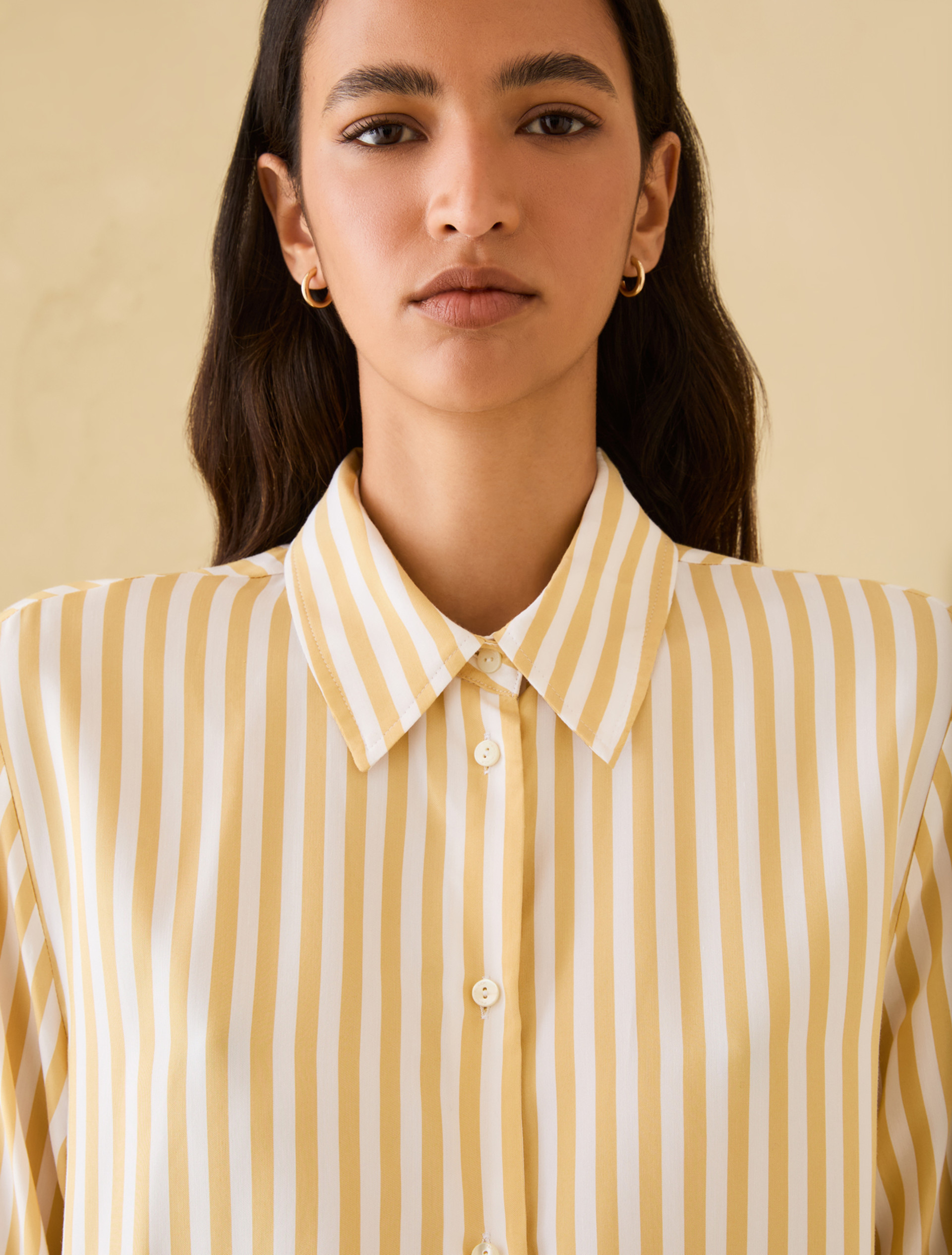Fluid twill shirt - YELLOW - pennyblack