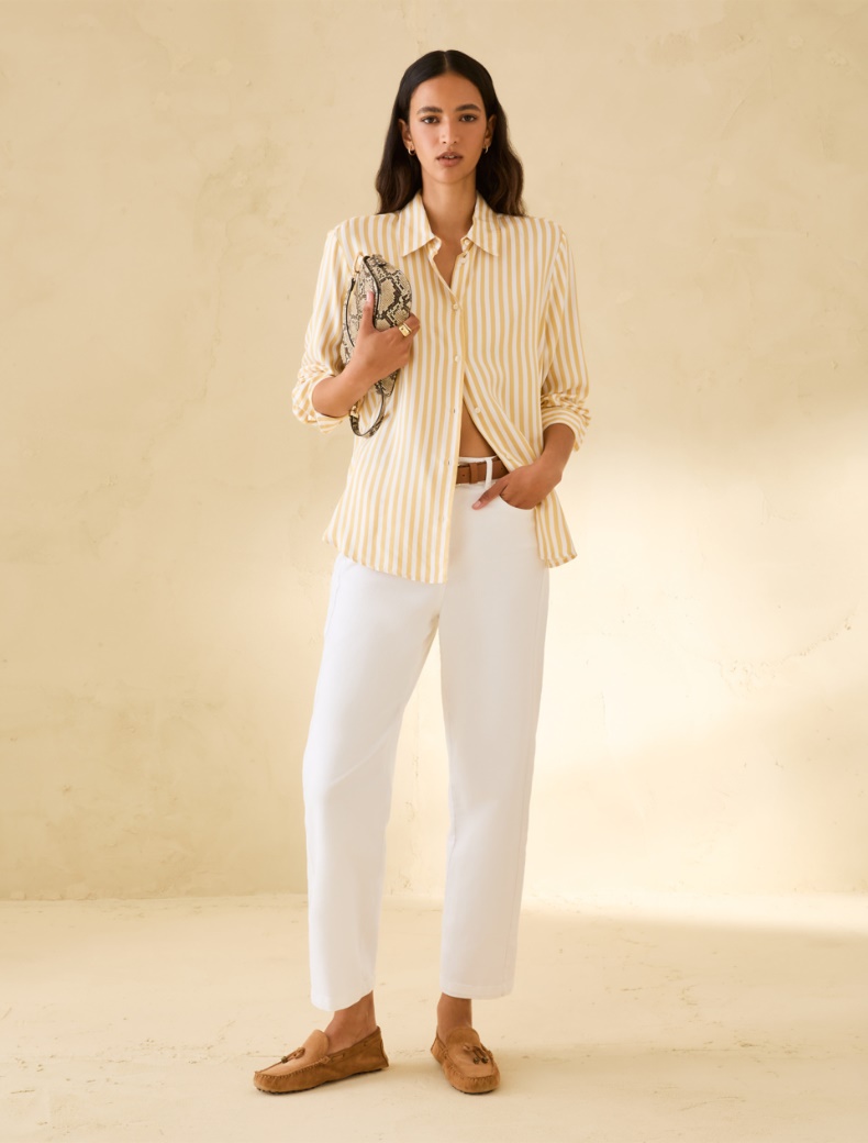 Fluid twill shirt - YELLOW - pennyblack