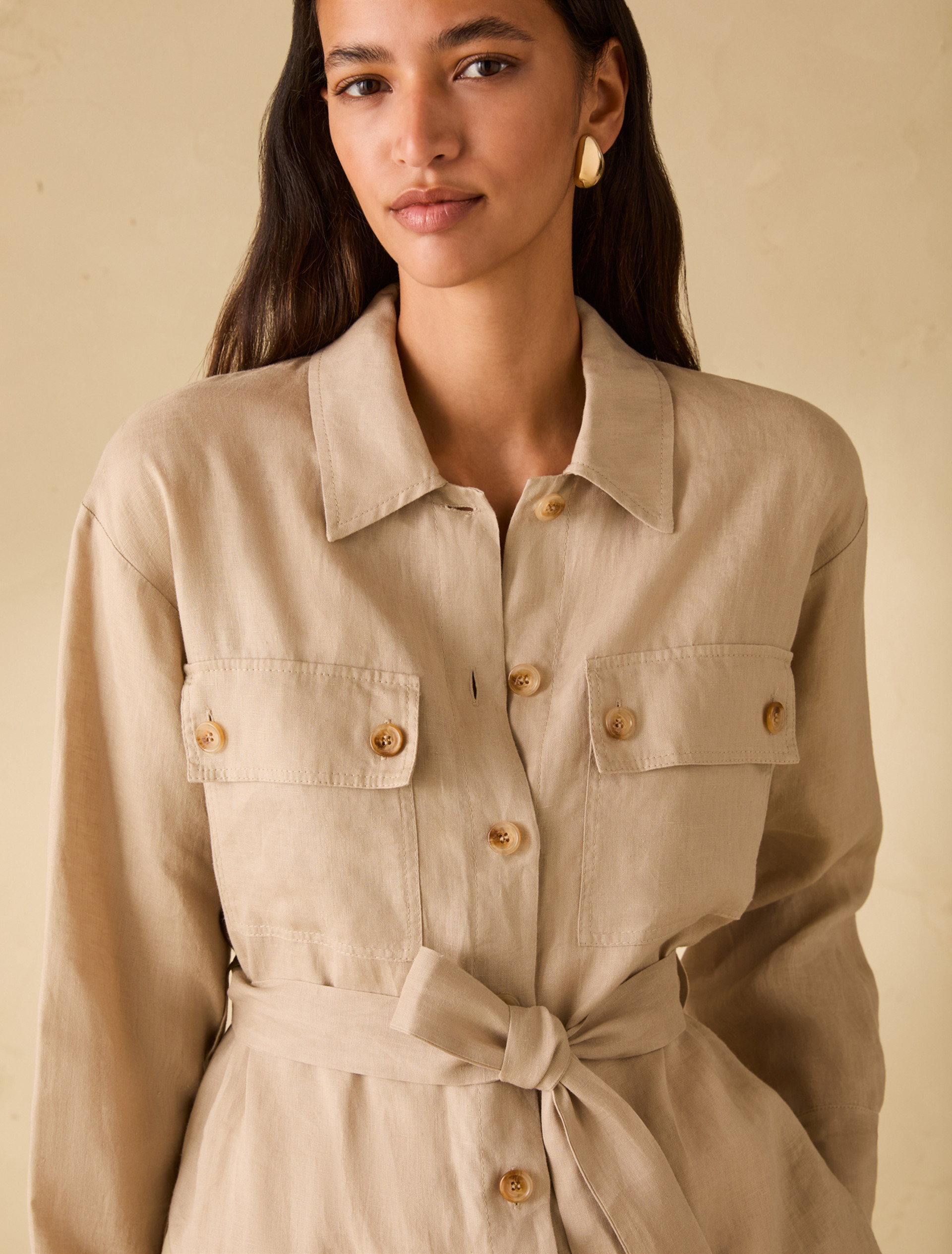 Pure linen oversized shirt - ROPE - pennyblack