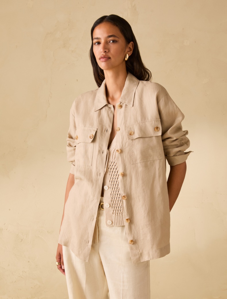 Pure linen oversized shirt - ROPE - pennyblack
