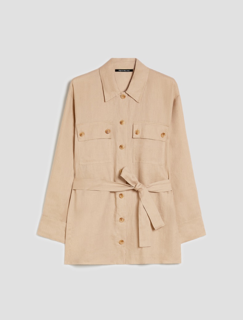 Pure linen oversized shirt - ROPE - pennyblack