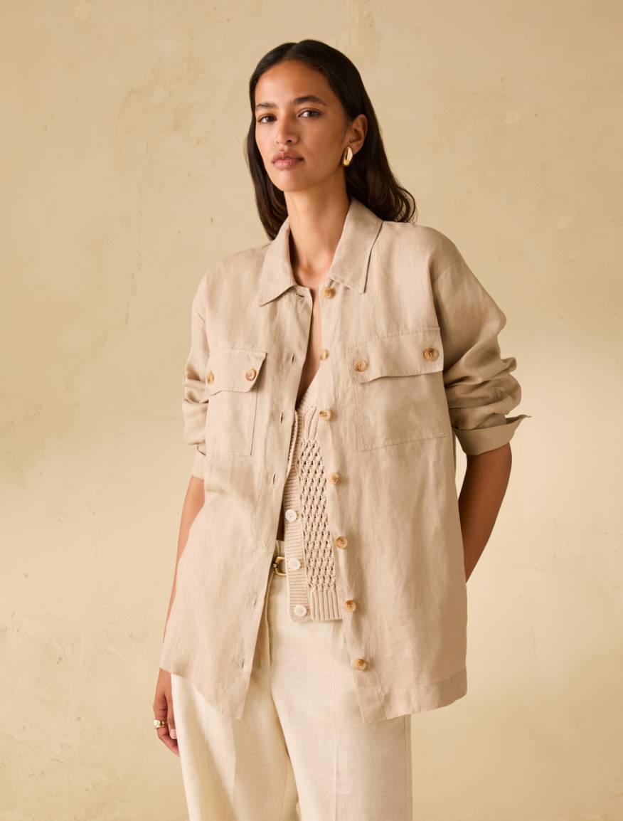 Pure linen oversized shirt - ROPE - Pennyblack