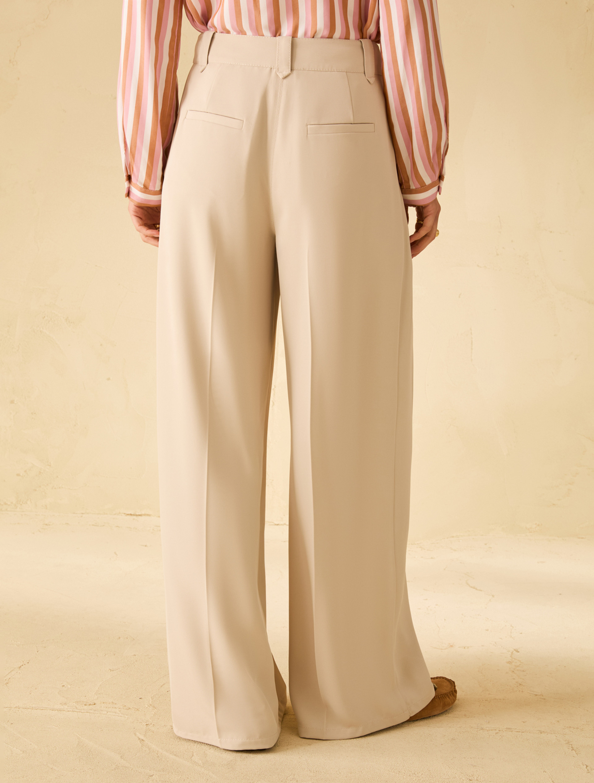 Flowing fabric wide-leg trousers - ICE - pennyblack