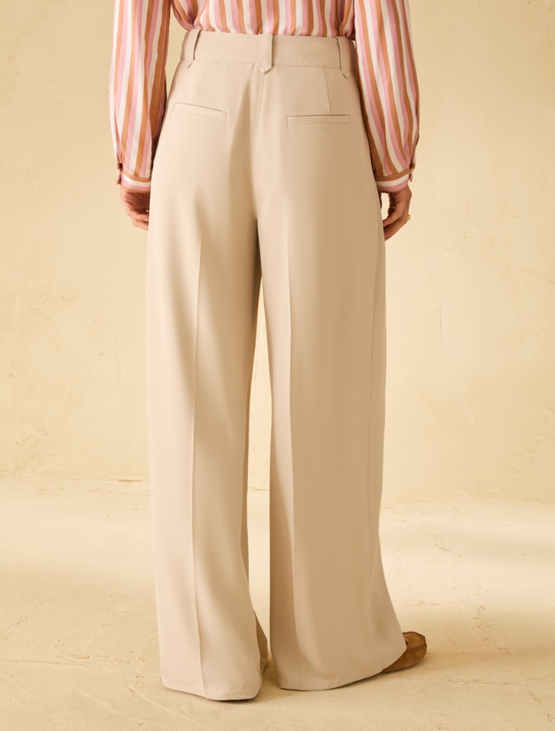 Flowing fabric wide-leg trousers - ICE - pennyblack