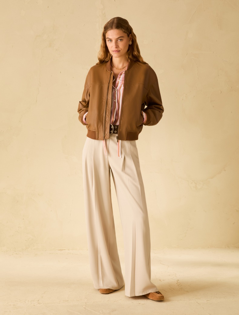 Flowing fabric wide-leg trousers - ICE - pennyblack