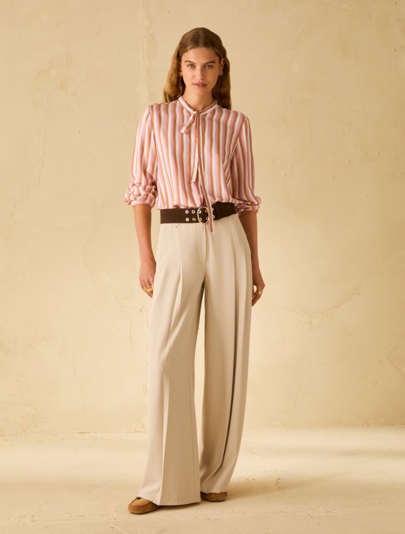 Flowing fabric wide-leg trousers - ICE - pennyblack