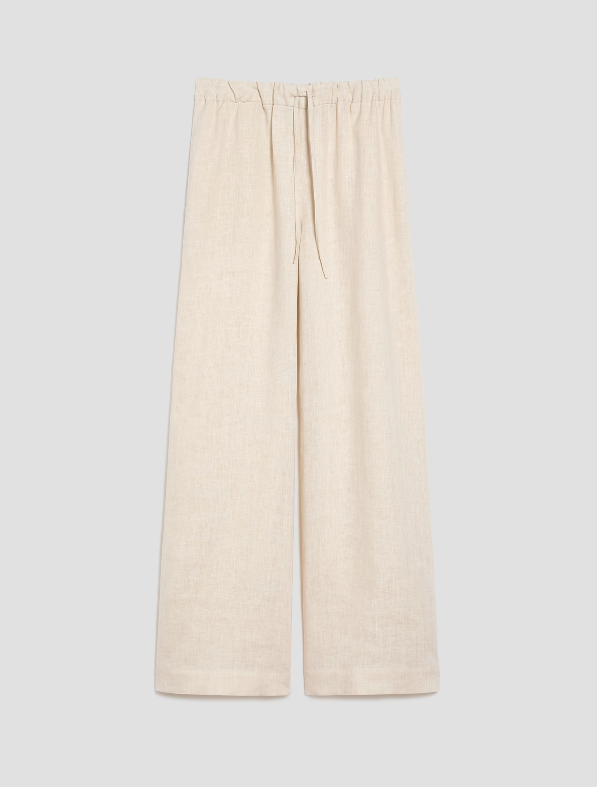 Wide-fit pure linen trousers - ECRU - pennyblack