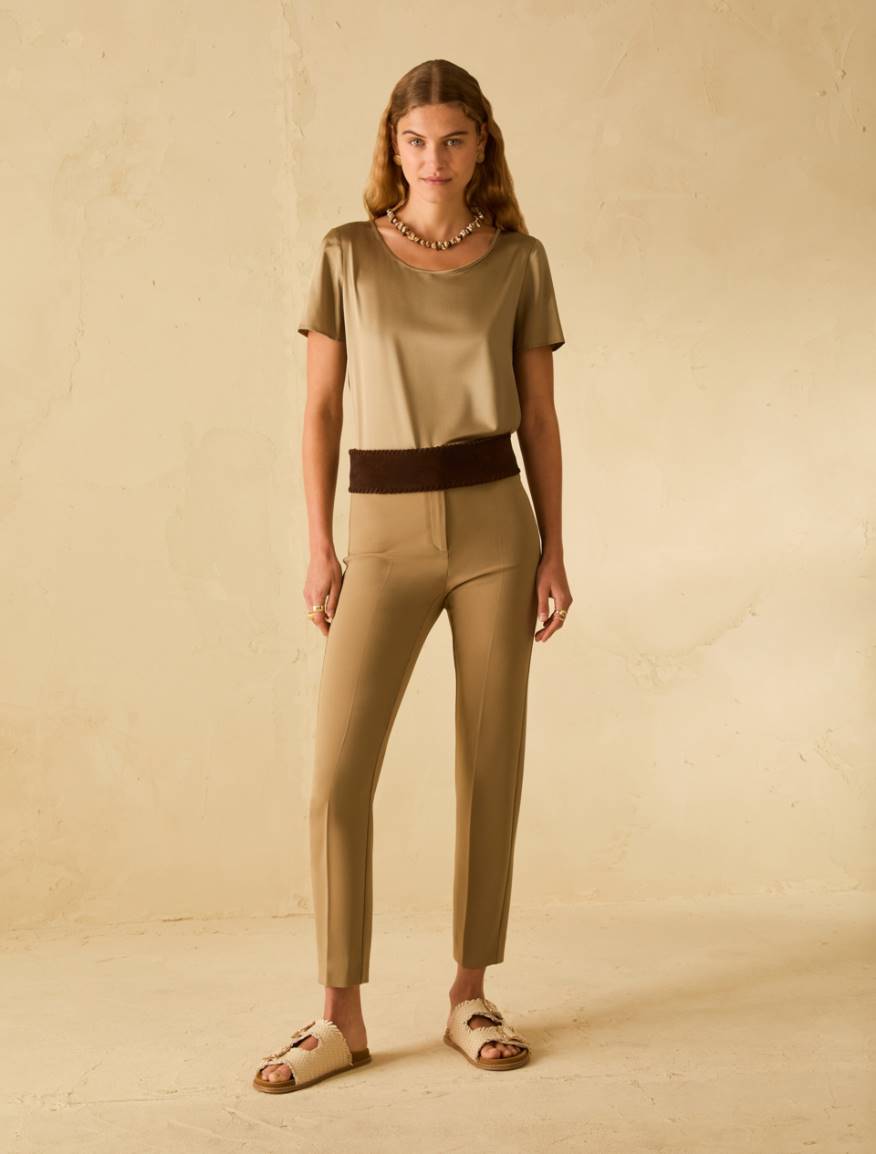 Skinny cady trousers - SAGE - Pennyblack