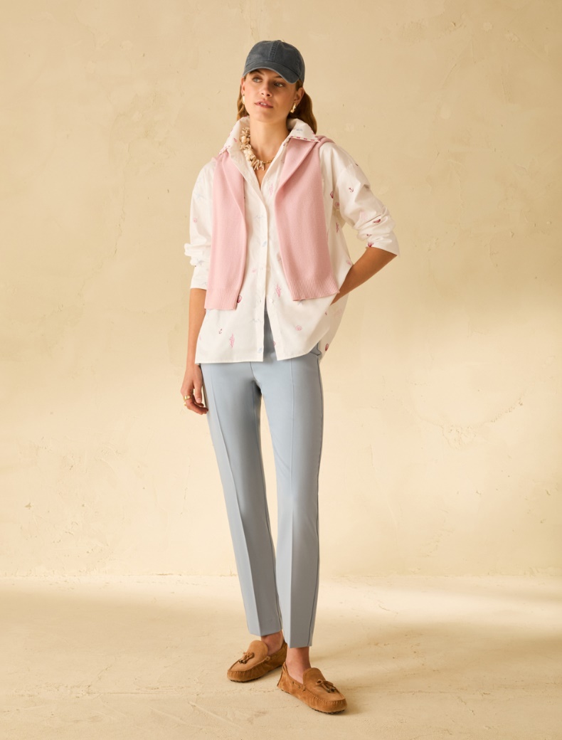 Skinny cady trousers - LIGHT BLUE - pennyblack