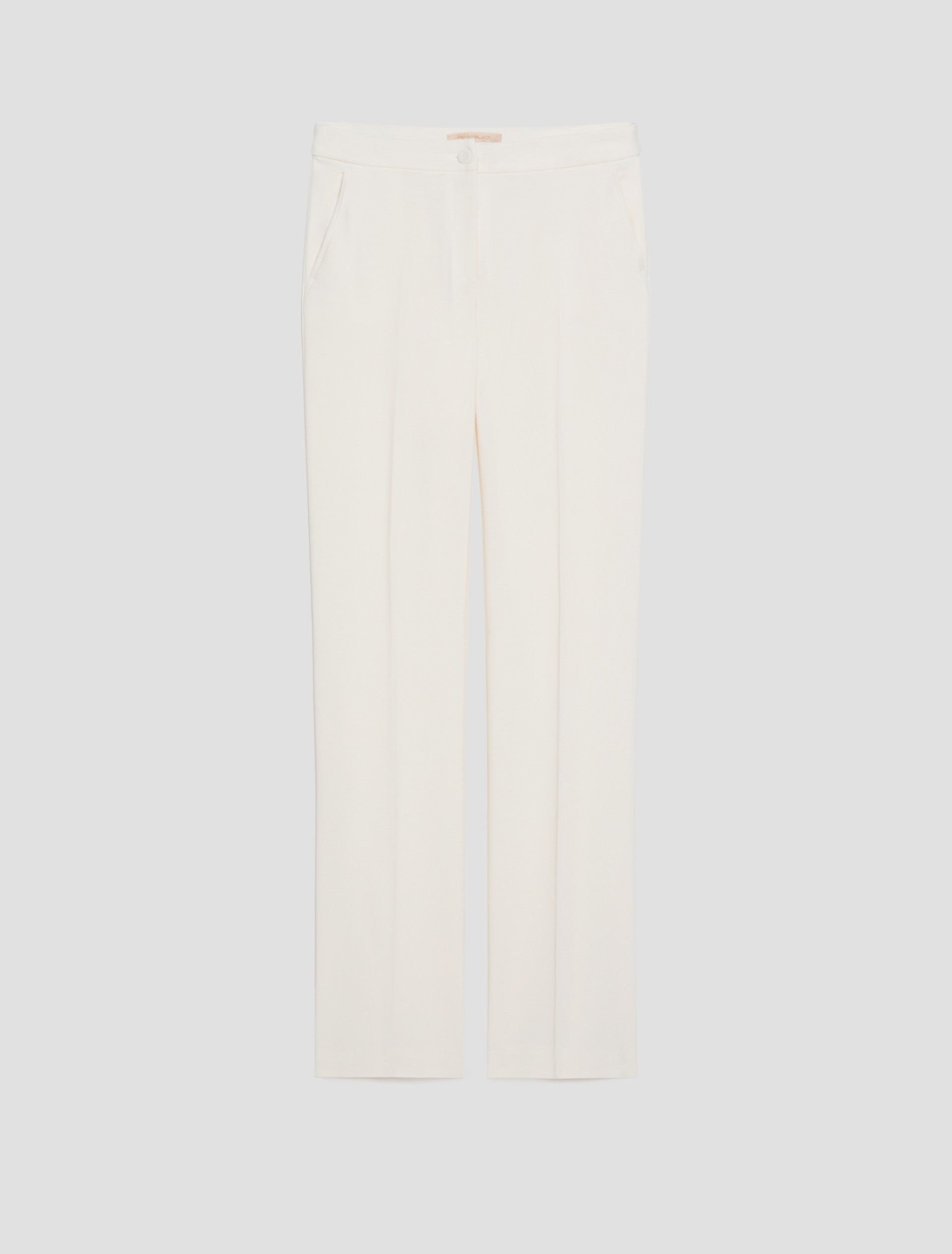 Straight-leg cady trousers - IVORY - pennyblack
