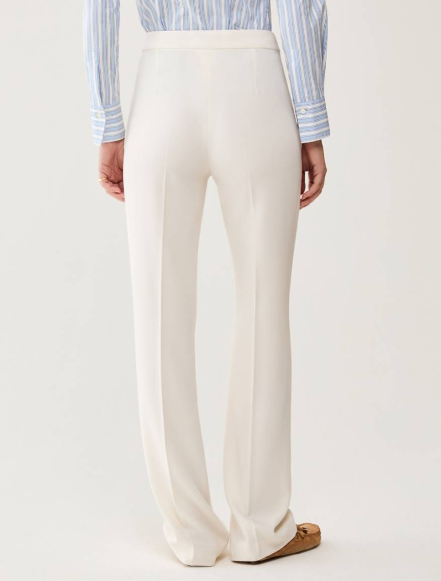 Straight-leg cady trousers - IVORY - Pennyblack - 3