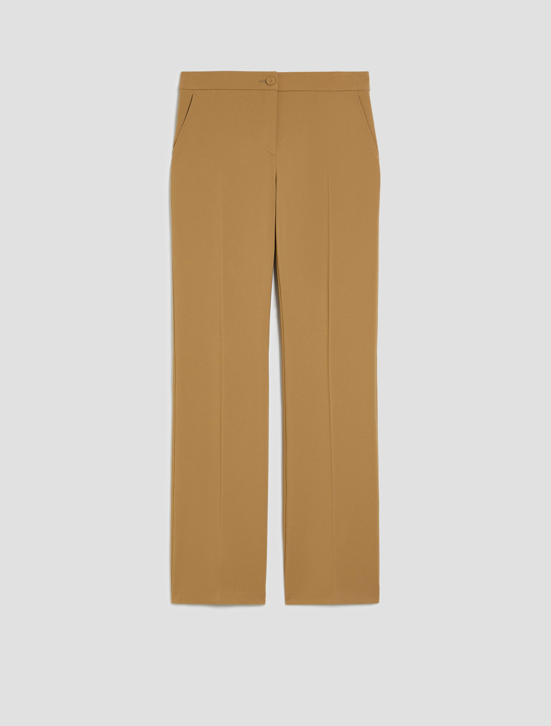 Straight-leg cady trousers - SAGE - pennyblack