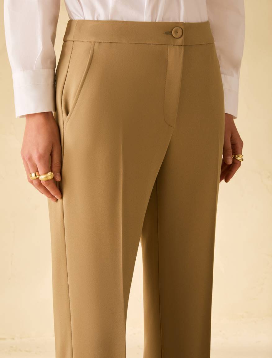 Straight-leg cady trousers - SAGE - Pennyblack - 4