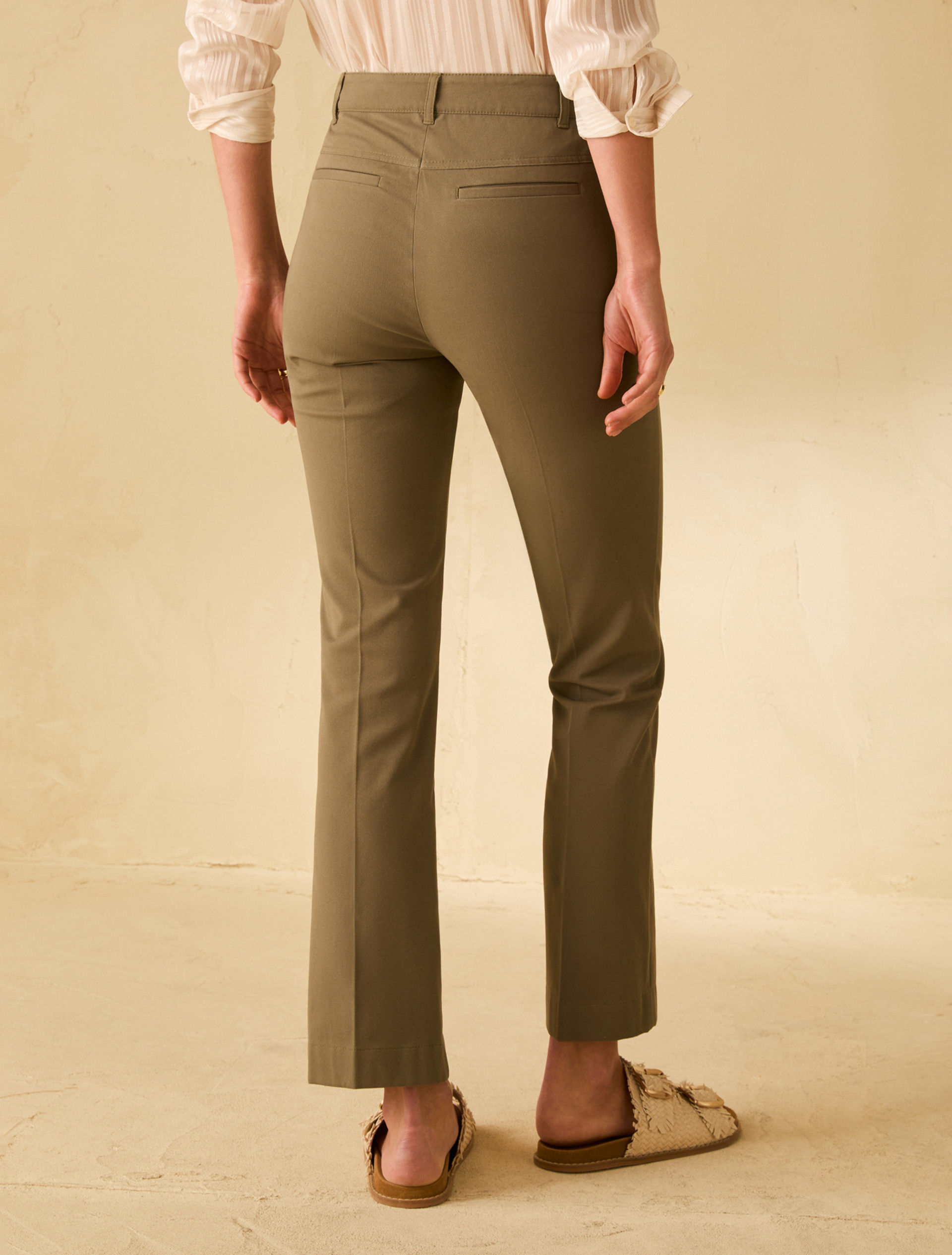 Mini-flared trousers - KAKI - pennyblack