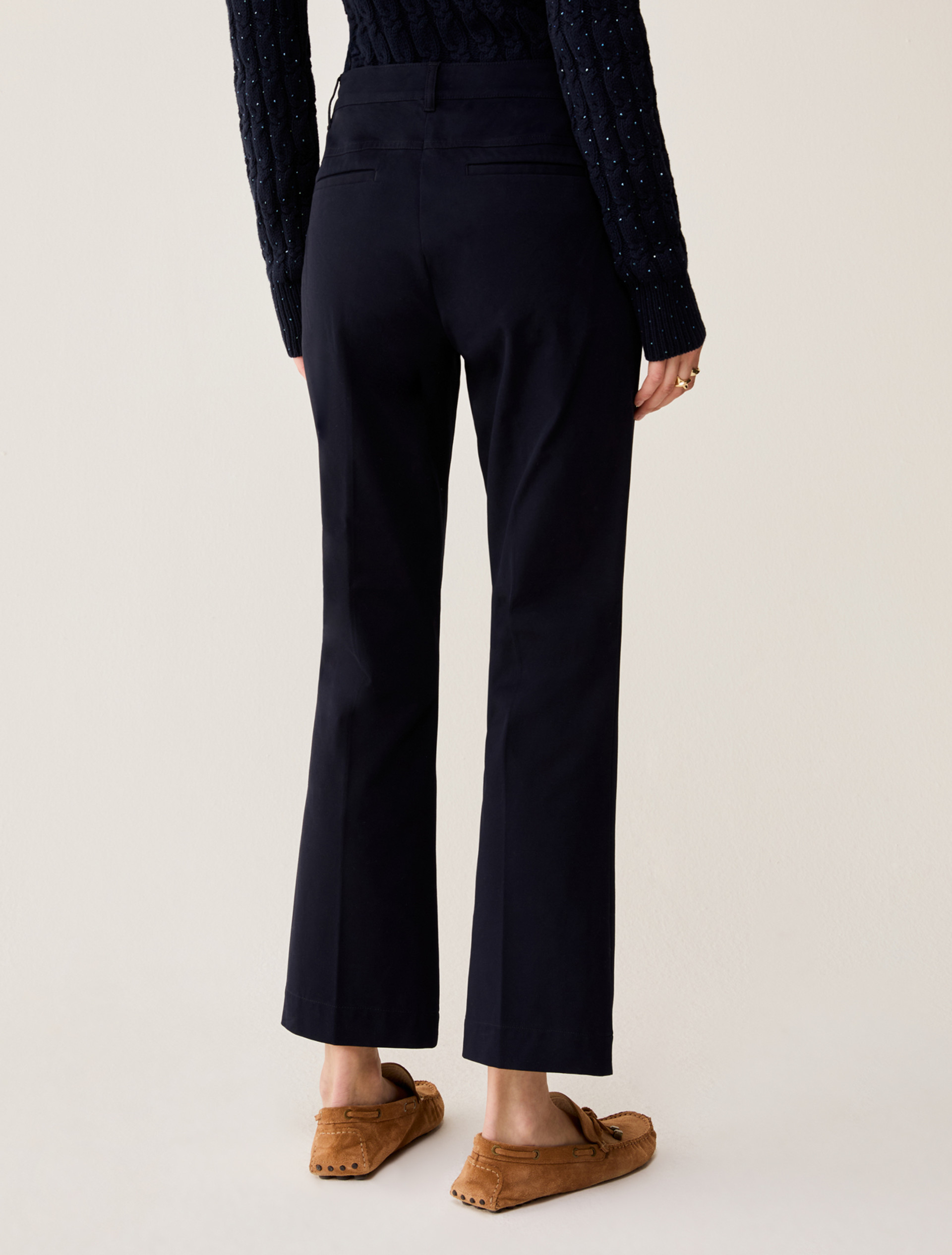 Mini-flared trousers - NAVY - pennyblack