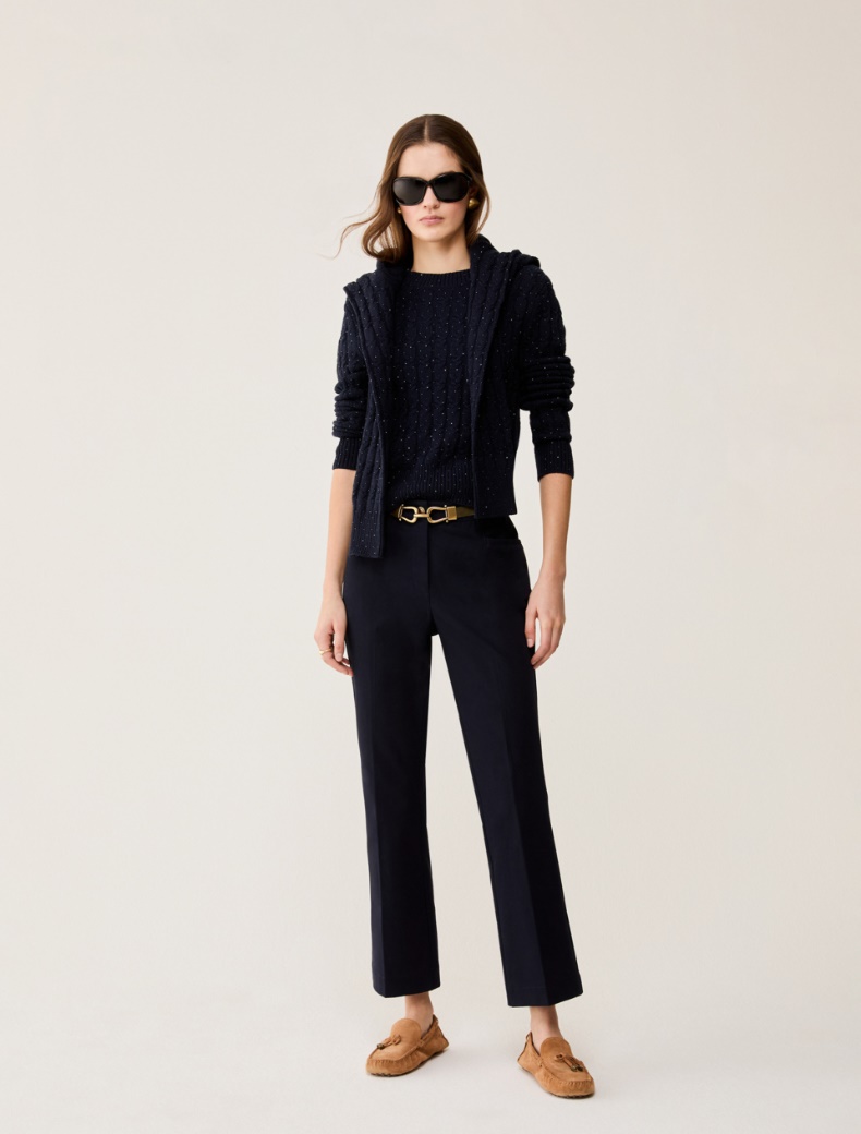 Mini-flared trousers - NAVY - pennyblack