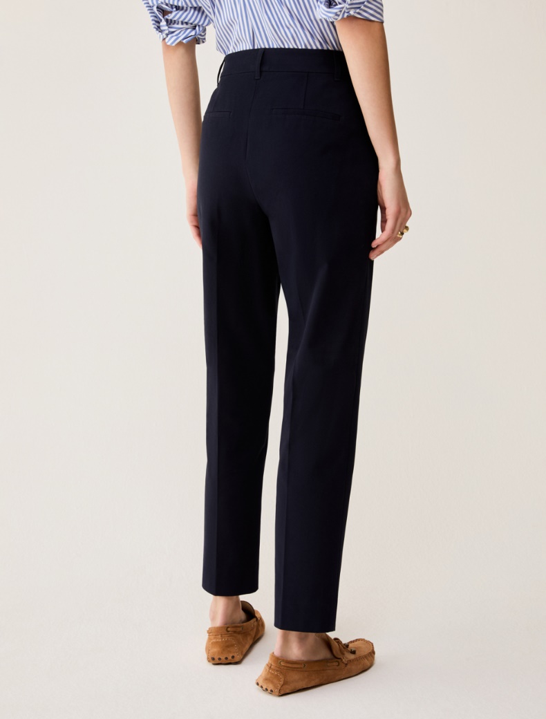 Slim-cut trousers - NAVY - pennyblack