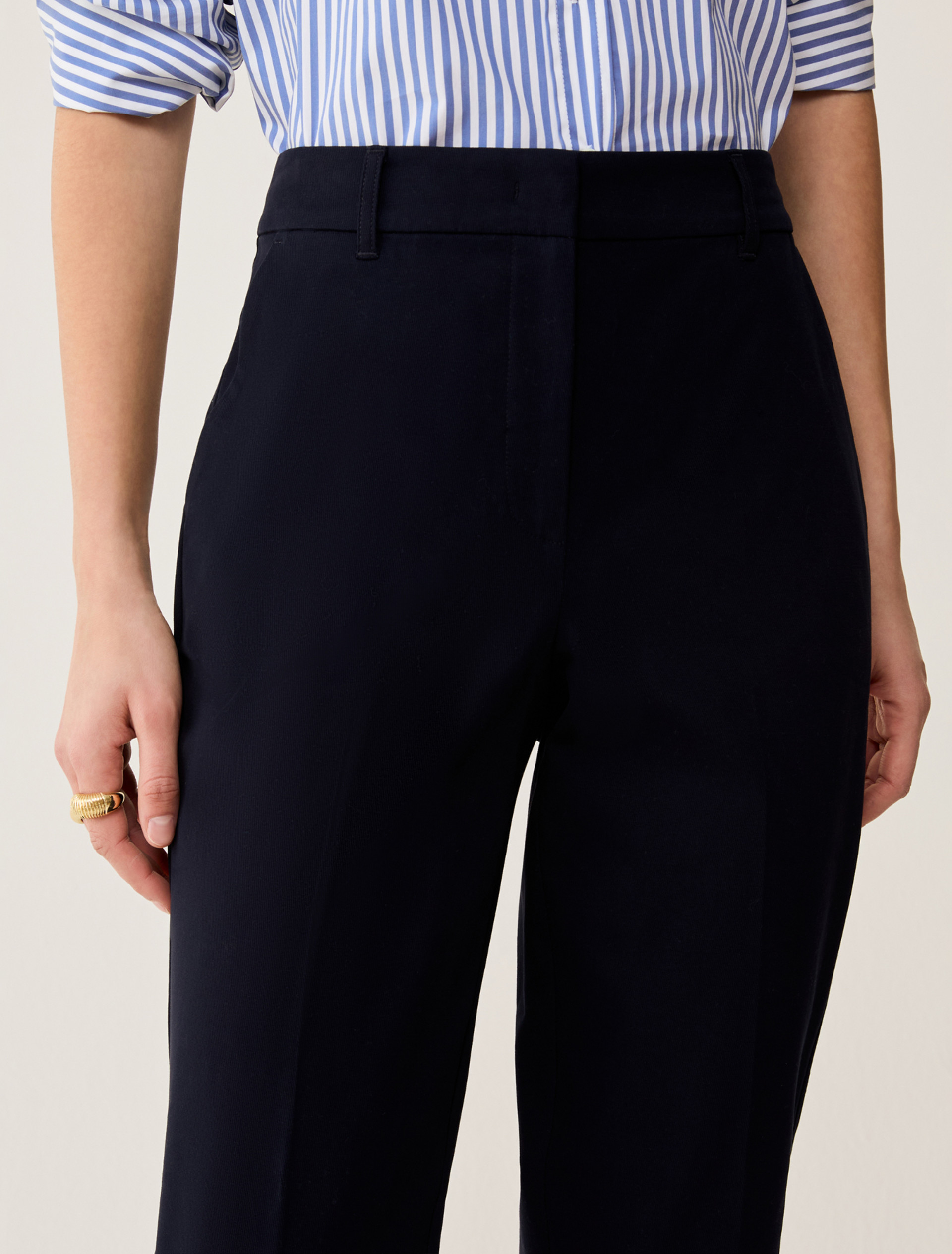 Slim-cut trousers - NAVY - pennyblack