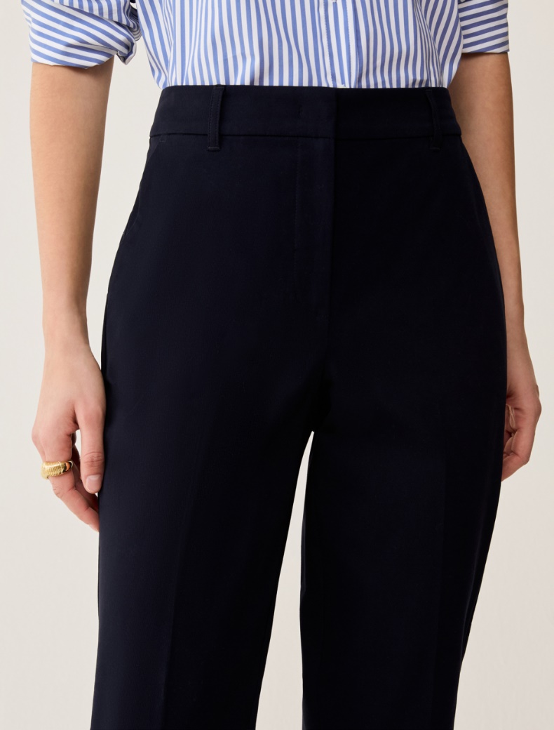 Slim-cut trousers - NAVY - pennyblack