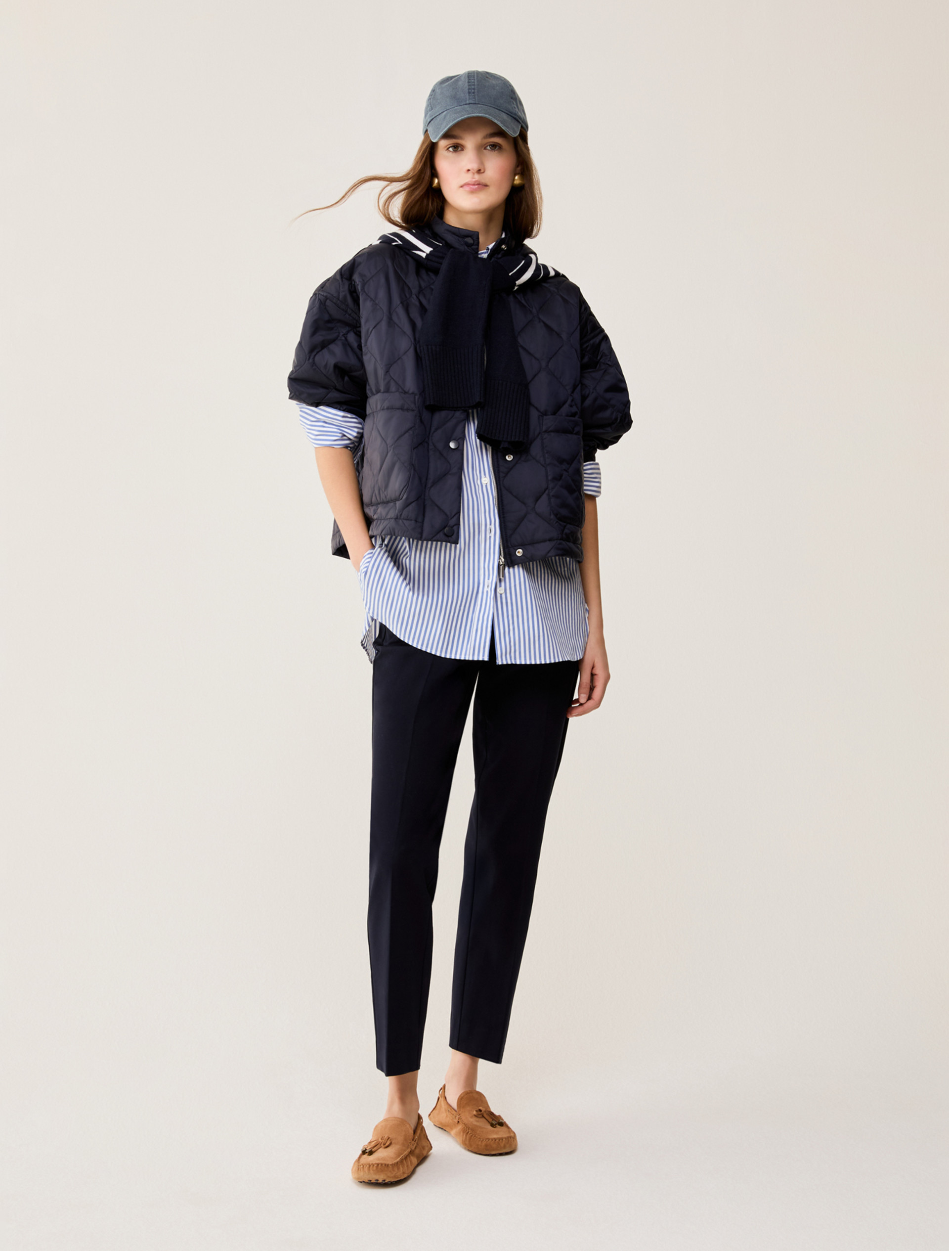 Slim-cut trousers - NAVY - pennyblack