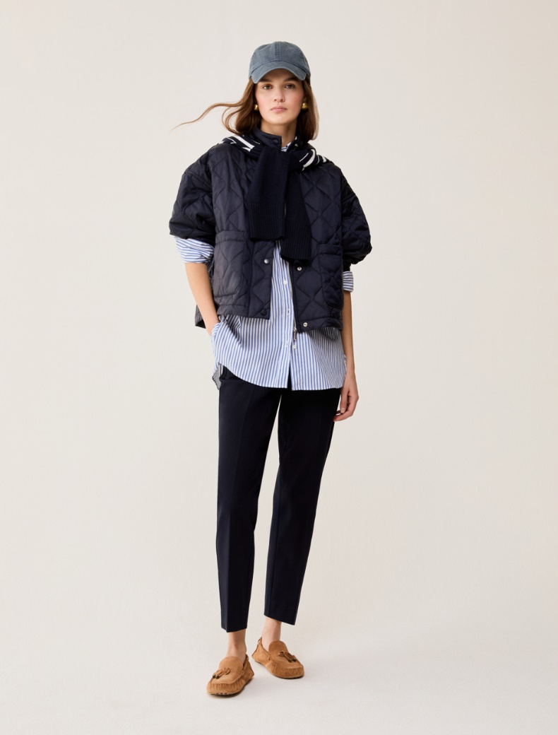 Slim-cut trousers - NAVY - pennyblack