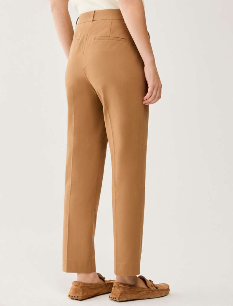 Slim-cut trousers - TOBACCO BROWN - pennyblack